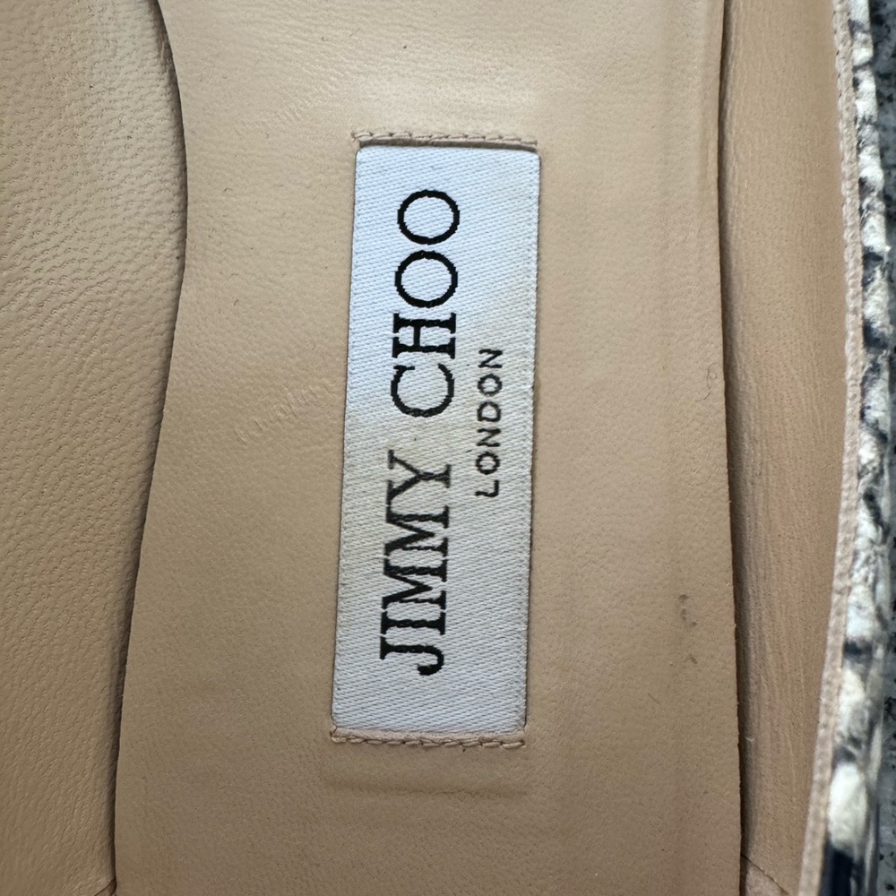 Jimmy Choo “Romy” snake embossed flats - Picture 5 of 6